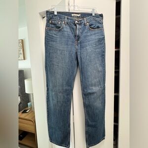 Levi's Straight Leg Women Jeans in Medium Blue Wash